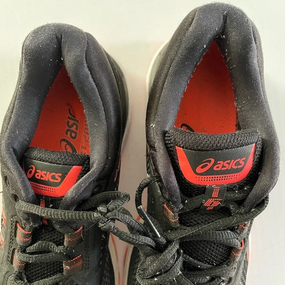 Asics black orange
